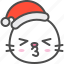 animal, avatar, christmas, emoji, hat, kiss, seal 