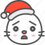 animal, avatar, christmas, emoji, hat, seal, worried 