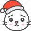 animal, avatar, christmas, emoji, hat, sad, seal 