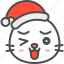animal, avatar, christmas, emoji, hat, seal, wink 