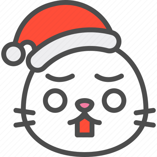 Animal, avatar, christmas, emoji, hat, seal, shocked icon - Download on Iconfinder