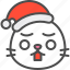 animal, avatar, christmas, emoji, hat, seal, shocked 