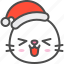 animal, avatar, christmas, emoji, happy, hat, seal 