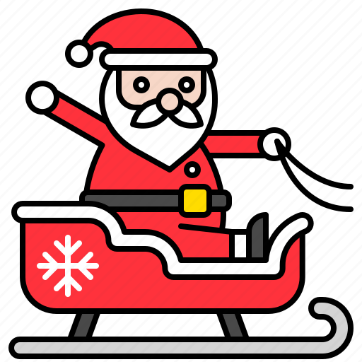 Christmas, santa, santa claus, sled, sledge, xmas icon - Download on Iconfinder