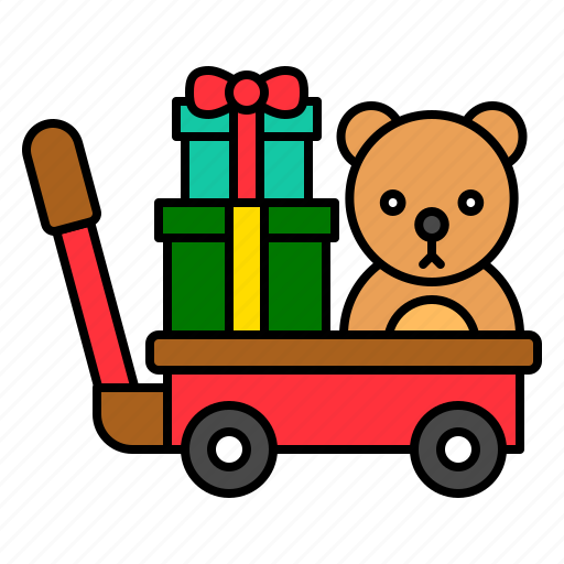 Cart, christmas, doll, gift, gift box, present, xmas icon - Download on Iconfinder