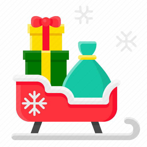 Christmas, gift, gift box, present, sled, sledge, xmas icon - Download on Iconfinder