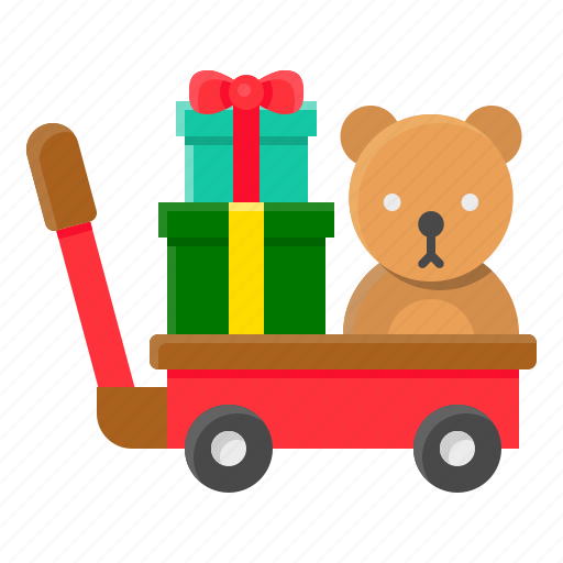 Cart, christmas, doll, gift, gift box, present, xmas icon - Download on Iconfinder