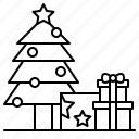 christmas, gift, gift box, pine, present, winter, xmas
