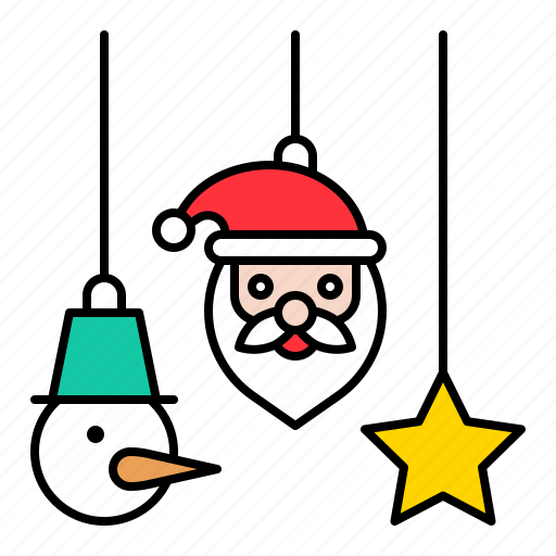 Christmas, decoration, hanging, mobile, ornament, santa icon - Download on Iconfinder