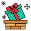 chimney, christmas, gift, gift box, santa, xmas 
