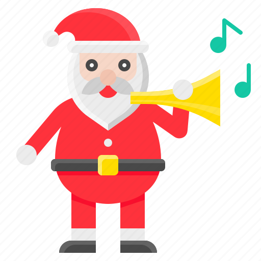 Christmas, horn, music, santa, santa claus, xmas icon - Download on Iconfinder