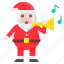 christmas, horn, music, santa, santa claus, xmas 