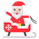christmas, santa, santa claus, xmas, sled, sledge, sleigh