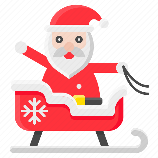 Christmas, santa, santa claus, xmas, sled, sledge, sleigh icon - Download on Iconfinder