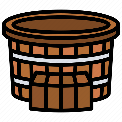 Wooden, tub, wellness, spa, sauna icon - Download on Iconfinder