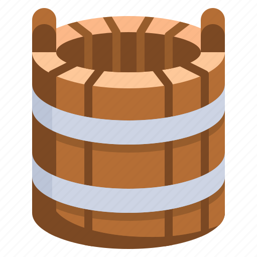 Wooden, pail, dipper, wellness icon - Download on Iconfinder