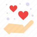 hand, heart, love, sauna