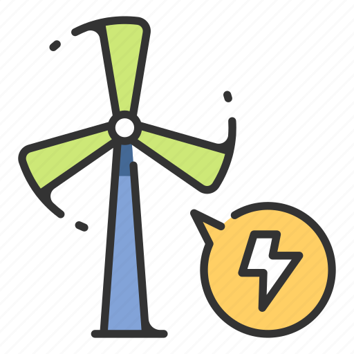 Electricity, energy, environment, power, turbine, wind, windmill icon - Download on Iconfinder