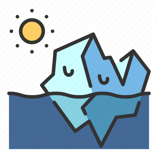 Environment, ice, iceberg, melting, nature, warming, water icon - Download on Iconfinder