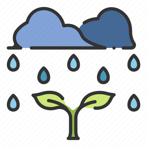 Environment, growth, leaf, life, plant, rain, wet icon - Download on Iconfinder