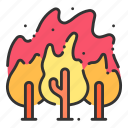 disaster, fire, flame, forest, nature, smoke, wildfire