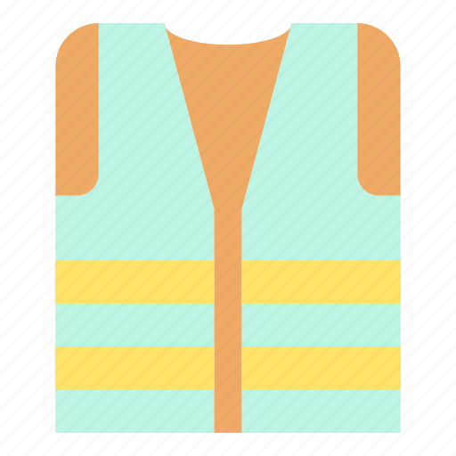 Vest, life jacket, reflective vest, equipment, safety, security, waistcoat icon - Download on Iconfinder