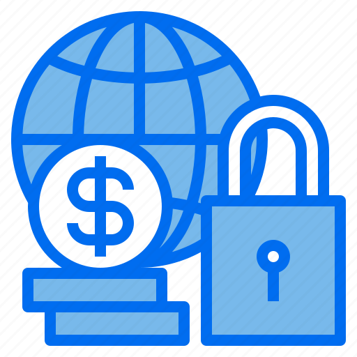 Coin, finance, globe, key, lock icon - Download on Iconfinder