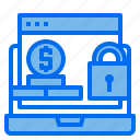 coin, key, laptop, lock, security, website