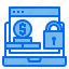 coin, key, laptop, lock, security, website 