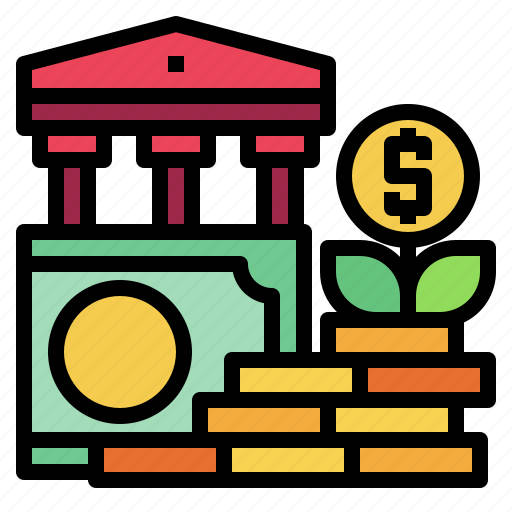 Bank, business, coin, finance, growth, money icon - Download on Iconfinder