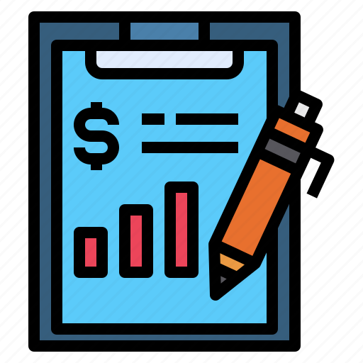 Business, clipboard, finance, graph, pen icon - Download on Iconfinder
