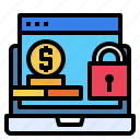 coin, key, laptop, lock, security, website