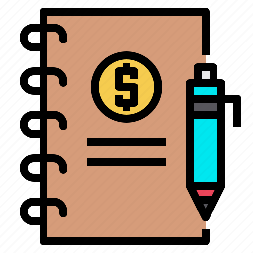 Book, business, finance, money, note, pen icon - Download on Iconfinder