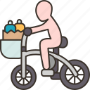 bike, riding, shopping, street, lifestyle