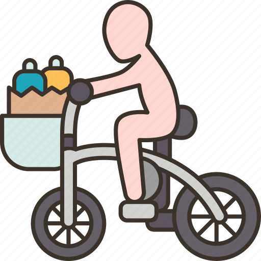 Bike, riding, shopping, street, lifestyle icon - Download on Iconfinder