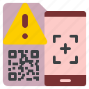 scan, qr, code, warning, caution, scam, phishing