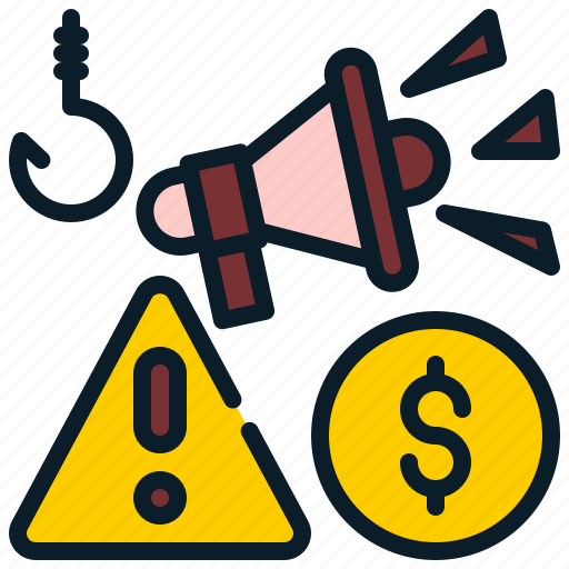 Advertisement, scam, alert, warning, caution icon - Download on Iconfinder
