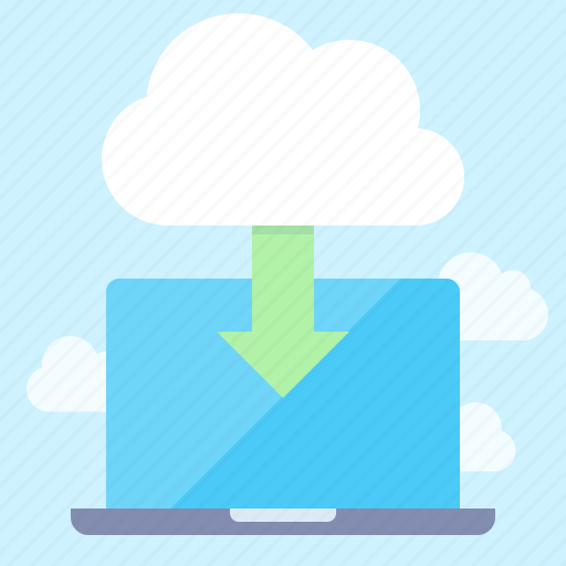 Cloud, download, laptop icon - Download on Iconfinder