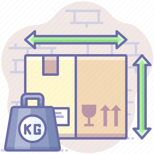 Box, delivery, measurements, weight icon - Download on Iconfinder