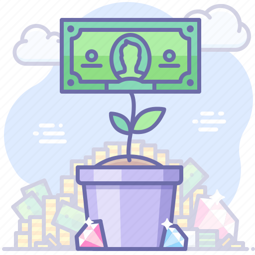 Growth, money, plant, pot icon - Download on Iconfinder