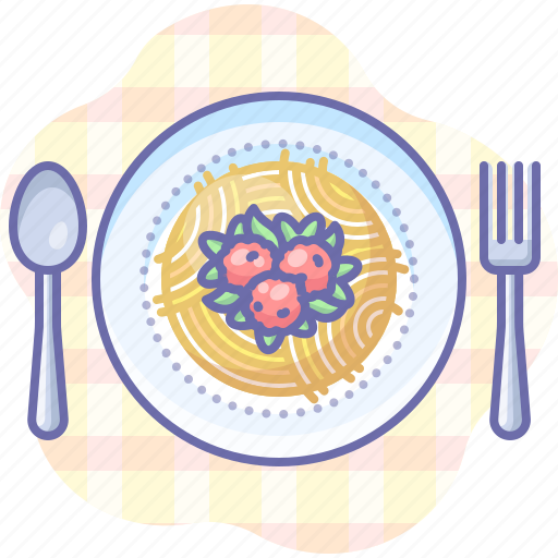 Food, meatballs, pasta, plate, spaghetti icon - Download on Iconfinder