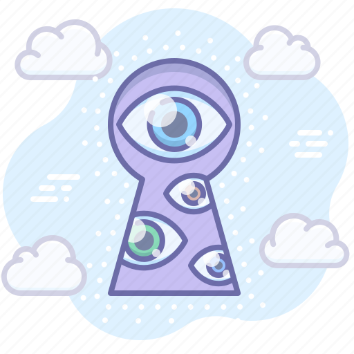 Privacy, secret, keyhole, spy, eye icon - Download on Iconfinder