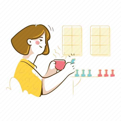 Chess, strategy, casual, game, woman, drink, beverage illustration - Download on Iconfinder