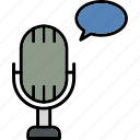 voice, message, communication, memo, record, microphone, conversation, icon