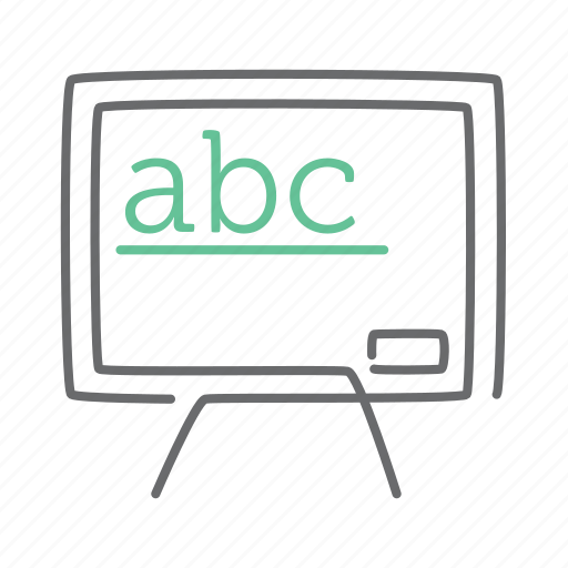 School, abc, alphabet, board, education, study, whiteboard icon - Download on Iconfinder