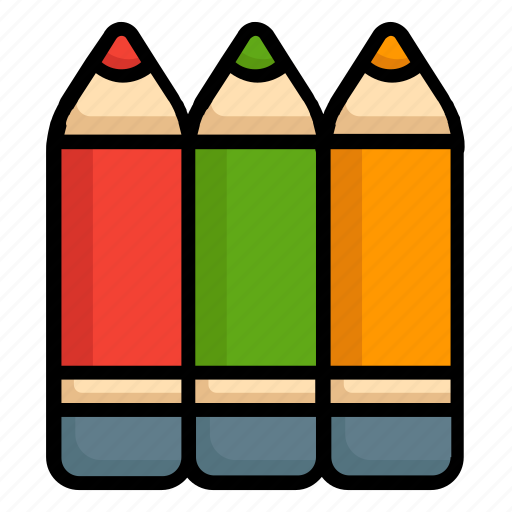 Pen, pencil, write, colors, education icon - Download on Iconfinder