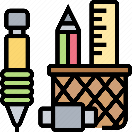 Pencil, stationery, writing, draw, supplies icon - Download on Iconfinder