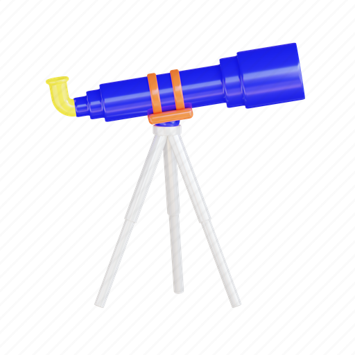 Telescope, astronomy 3D illustration - Download on Iconfinder