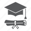 graduation, cap, hat, diploma, school, education, graduate 