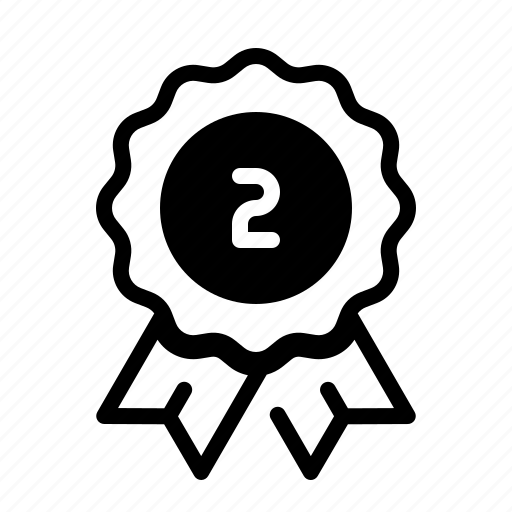 Medal, second, silver, prize, achievement, badge icon - Download on Iconfinder